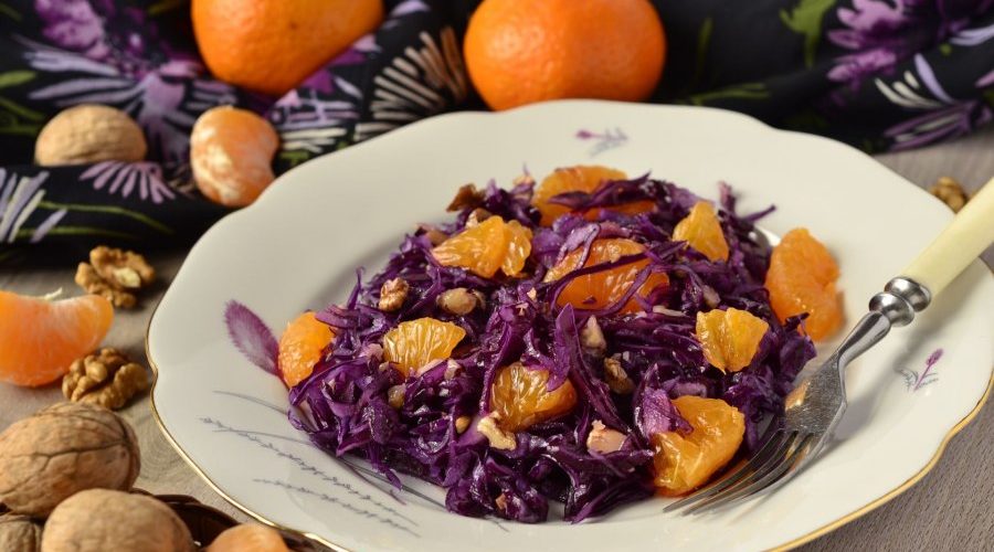 receta de ensalada de repollo con mandarina
