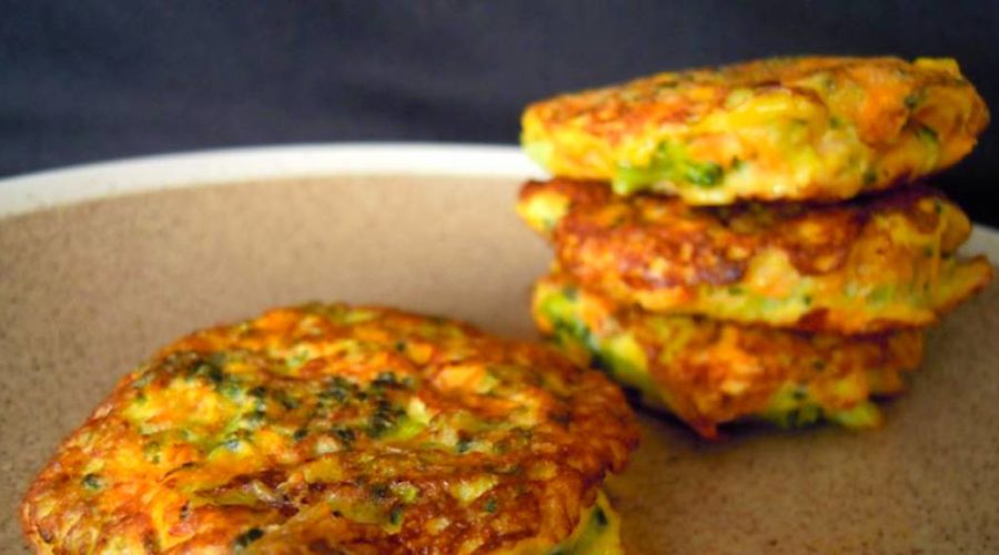 receta de tortitas de brocoli y zanahoria